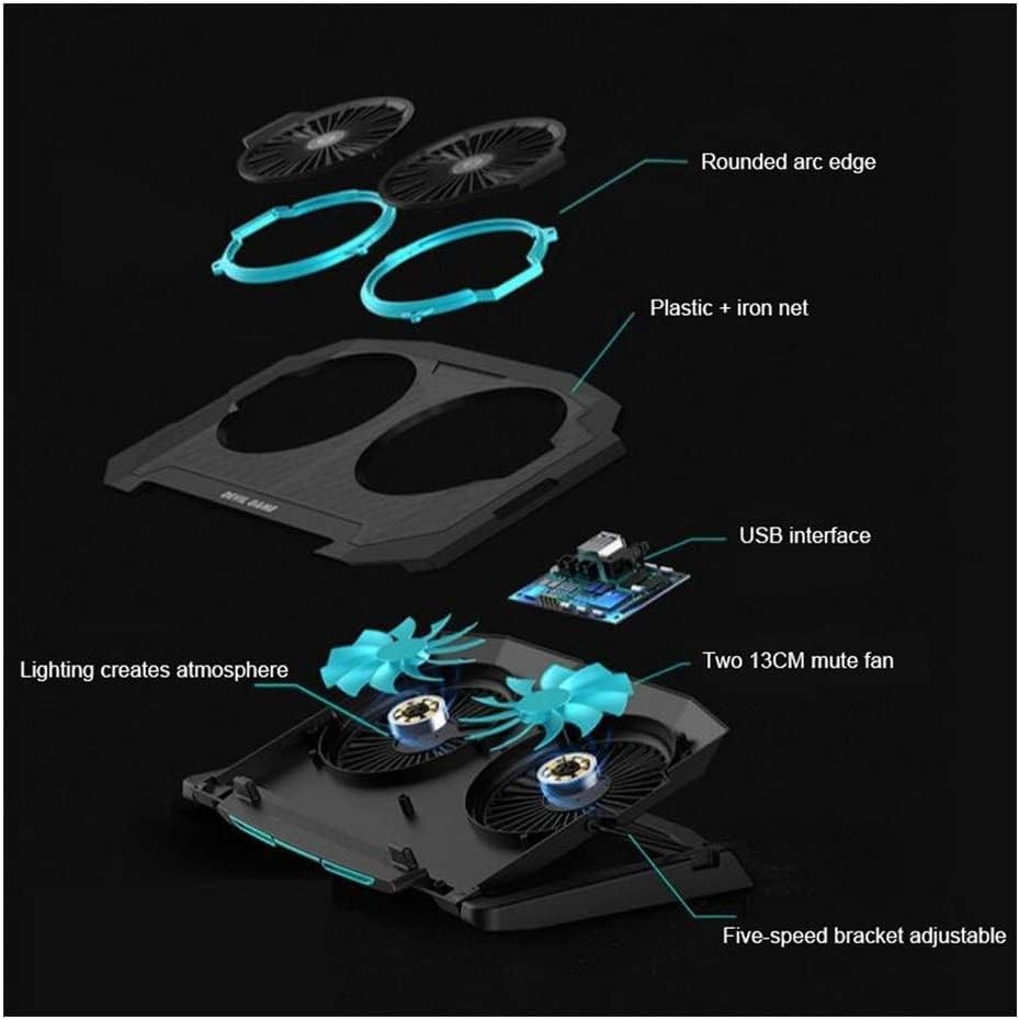 ノートパソコン冷却パッド ノートPCクーラー ノートブッククーラー 12"-17.3" 静音ラップトップ クーラー冷