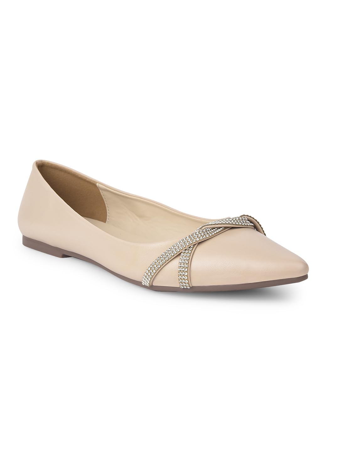 bata Women's Pointed Toe Flat Ballerina - Off White (6Uk)-picture-22