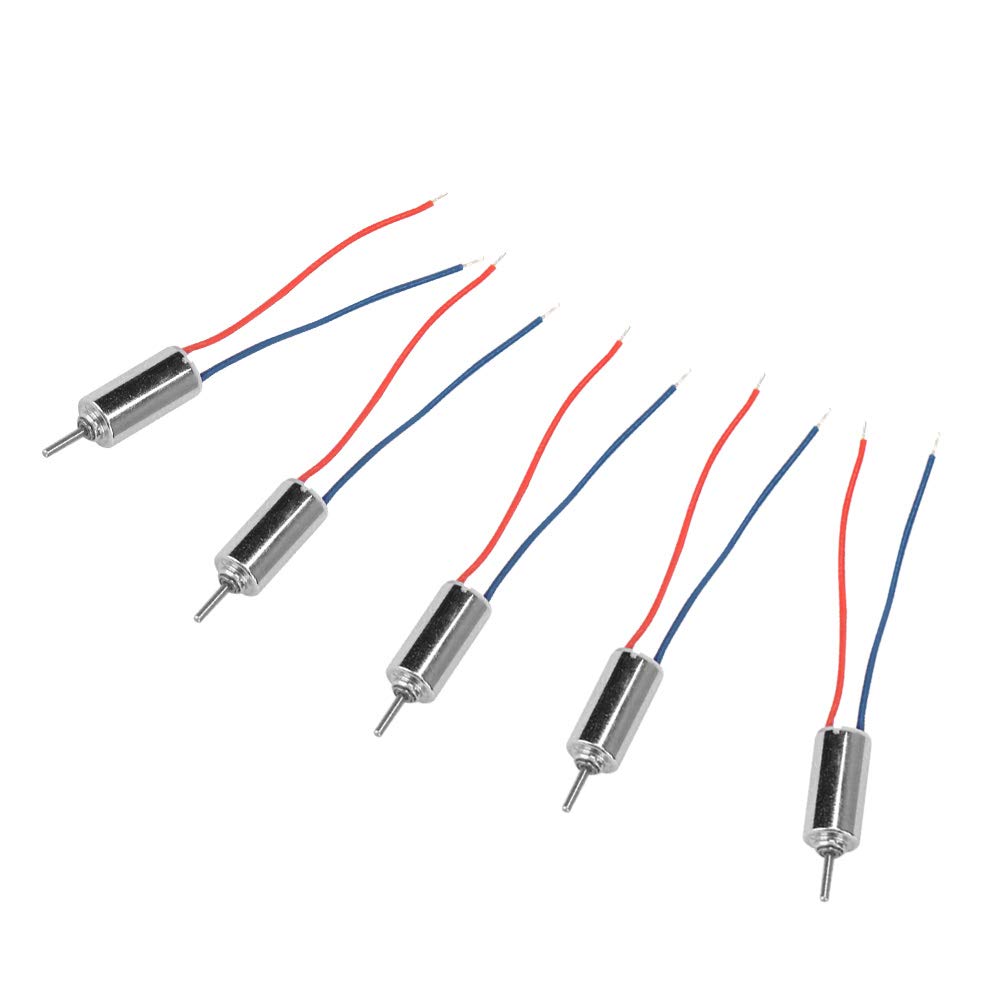 Moteur sans noyau, 5pcs CC 4.5V 0.12A 0.12W 32250RPM Micro moteur sans noyau 4mmx8mm pour modèle de jouet, modèle d'avion, jouet