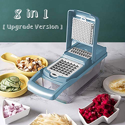 Vegetable Chopper with 7 Blades Used as Onion Chopper, Bell Pepper, Celery, Potato