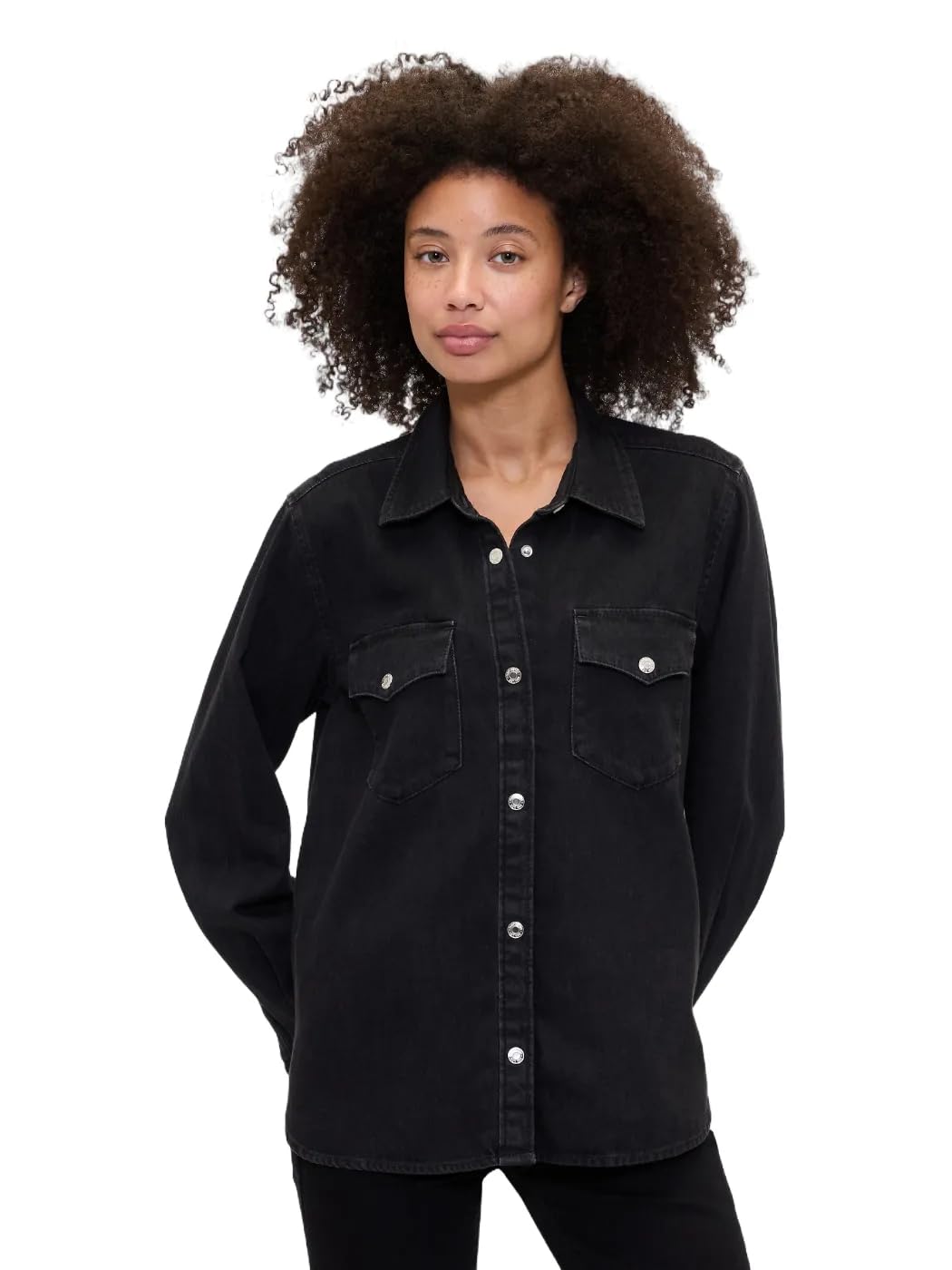 

                                                    GAP Womens Western Denim Button Down Shirt Blouse 