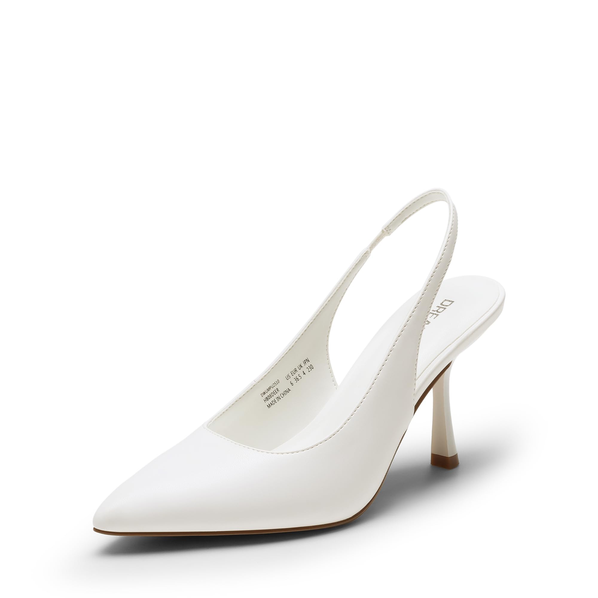 DREAM PAIRS Women's Heels Slingback Stiletto Pumps Shoes Pointed Closed Toe Kitten Heels Dress Bridal Elegant Wedding Sexy Party