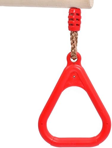 Miniatura 7 de VOSAREA Anillo de escalada al aire libre para niños, 1 juego de anillos ajustables de bambú para niños, equipo para niños, anillo de fitness para