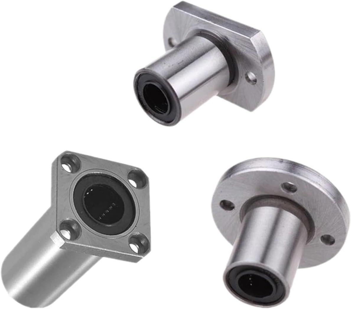 L6/8/10/12/16UU Square LMF8UU Round LMH8UU Oval Flange Bushing Router Shaft Linear Bearing Suitable for 3D Printer Parts(LMK8LUU)