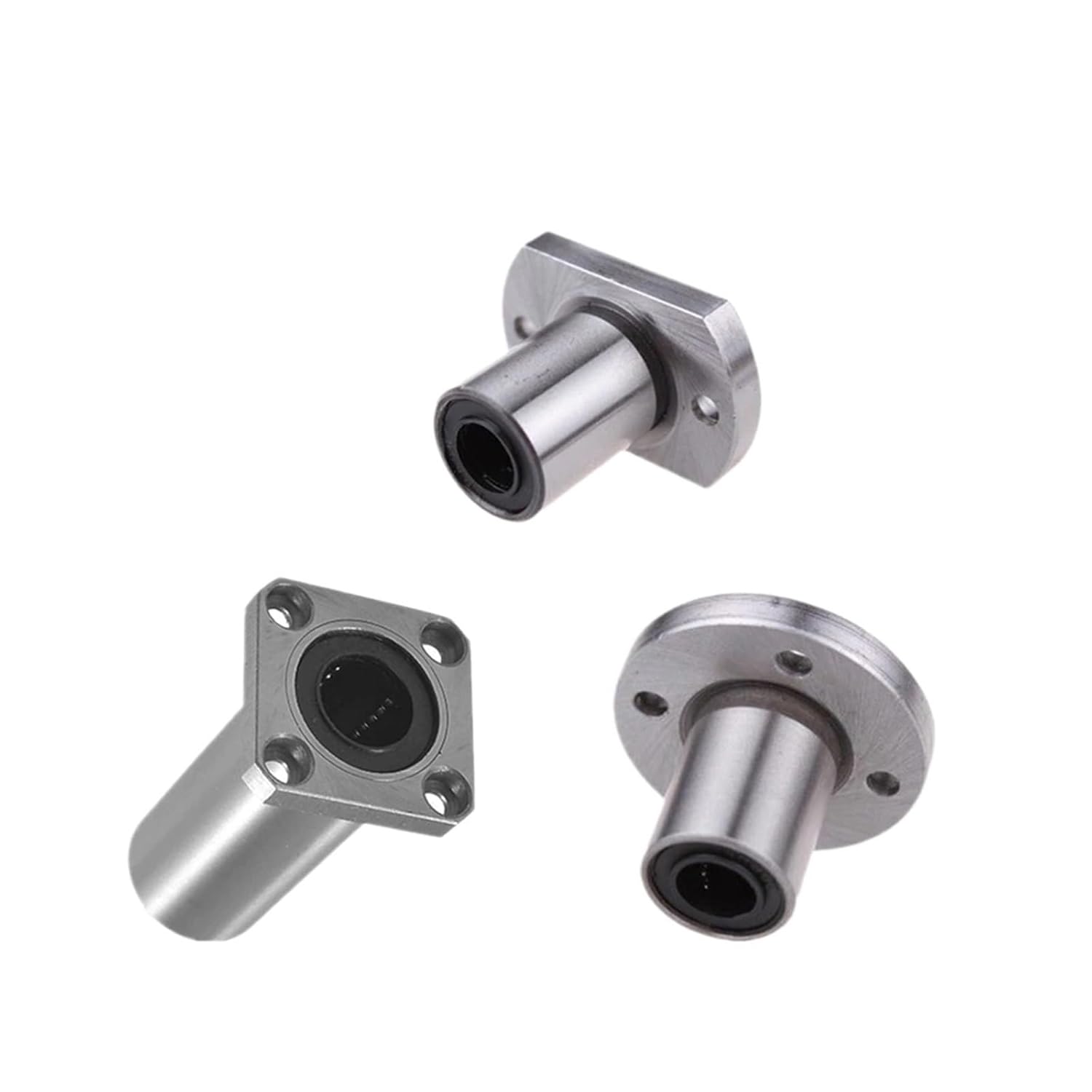 L6/8/10/12/16UU Square LMF8UU Round LMH8UU Oval Flange Bushing Router Shaft Linear Bearing Suitable for 3D Printer Parts(LMK12UU)