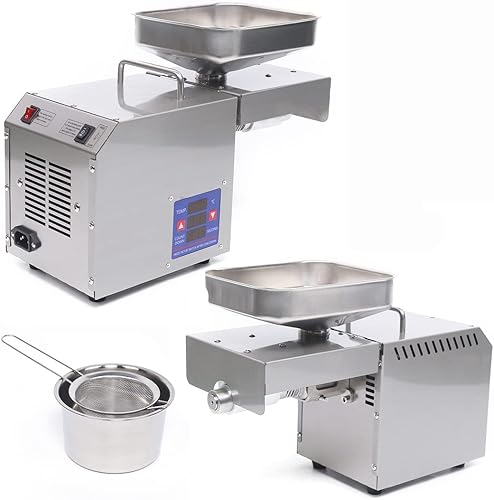 Miniatura 3 de DNYSYSJ Máquina automática de prensa de aceite 600W Cacahuetes Expulsor de aceite frío caliente Extractor comercial (2 generación)