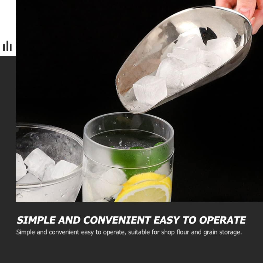 Ice Scoop and Serving Tong: Stainless Steel Popcor Candy Coffee Bea Sugar Utility Scoop Kitche Food Tong Ice Cube Tongs Kitche Gadgets Kitchenware，