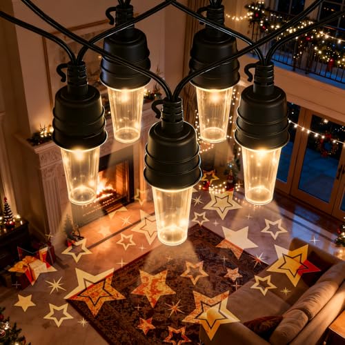 Ciskotu Weihnachts LED Projektions lichterketten, 10 m...