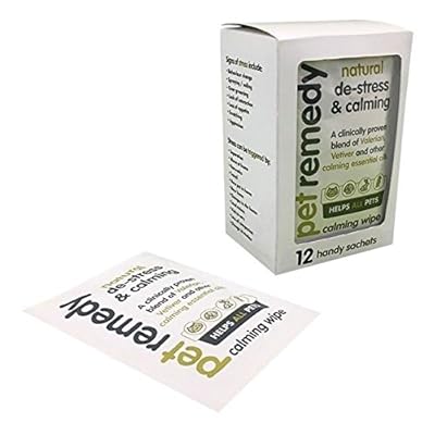 Pet Remedy Natural Effective Calming De-Stress Anxiety Relief Dogs Cats Horses (Calming Wipes)
