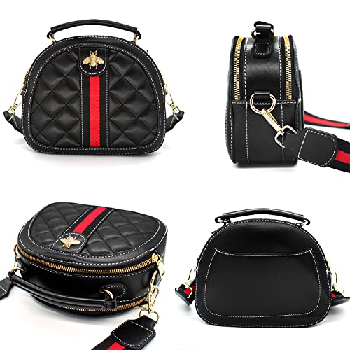 Beatfull Designer Bee Crossbody Bags for Women Leather Quilted Shoulder Purse Small Top Handle Handbag4