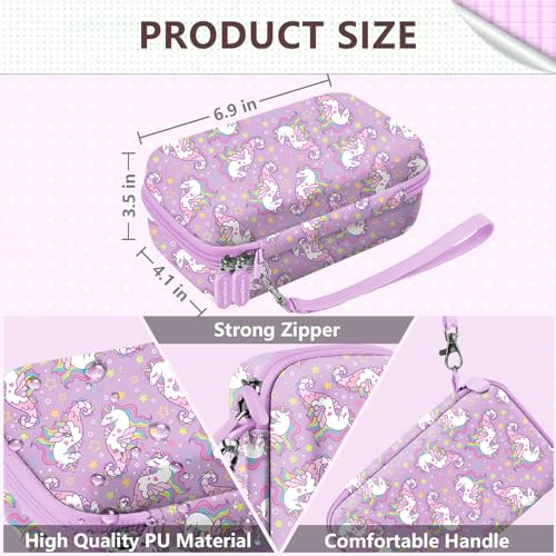 Image of Leayjeen Kids Camera Case Compatible with Dylanto /GKTZ /HiMont /CAMCLID /ESOXOFFORE Kids Instant Print Camera, Christmas Gifts and Birthday Gifts for Kids - Purple Unicorn (Case Only)