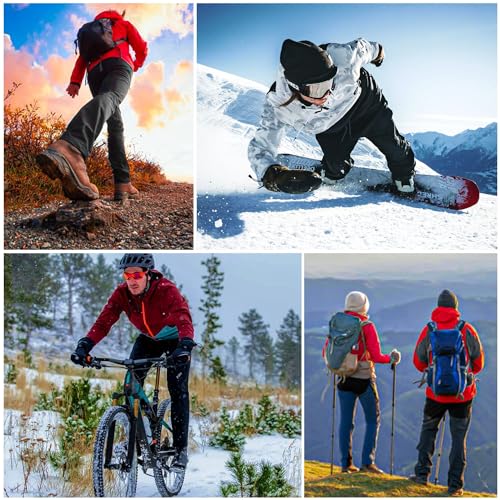 FDX Men's Cycling Trousers Windproof Thermal Mountain Bike Pants Outdoor Sport Hiking Trousers with Zip Pockets for Camping Skiing Climbing MTB and Running (Black-XL) - Image 5