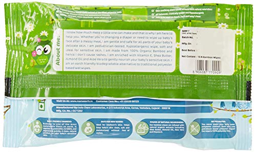 Image of Mamaearth Gentle Cleansing Natural Baby Shampoo (400 ml) & Mamaearth India's First Organic Bamboo Based Baby Wipes, 15 Wipes