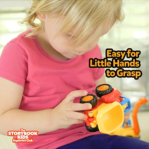 Construction Play Set for Kids Ages 1, 2, 3, 4 Years Old - Toddler Toy Truck Set with Matching Book - Push & Pull… - Image 6