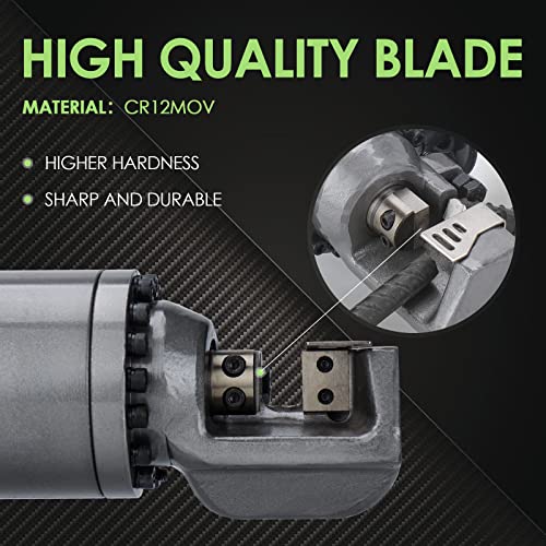 Image of 5 /8 inch Electric Hydraulic Rebar Cutter 1-1.5s Cutting Speed Portable Rebar Cutter Cutting Rebar 4-16mm 1000w 120v /60hz RC16B (Light Green)