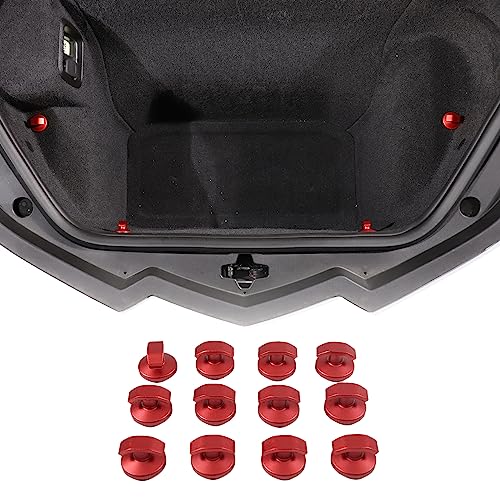 Rear Trunk Hook Replacement Compatible with Chevrolet Corvette C8 Stingray 2020-2024, Aluminum Auto Front Back Trunk Cargo Net Replacement Hooks, 12PCS