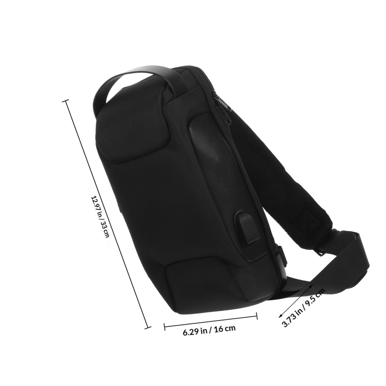 NOLITOY Bolso Bandolera Para Hombre Usb Bolso De Pecho Antirrobo Para Viaje y Deportes