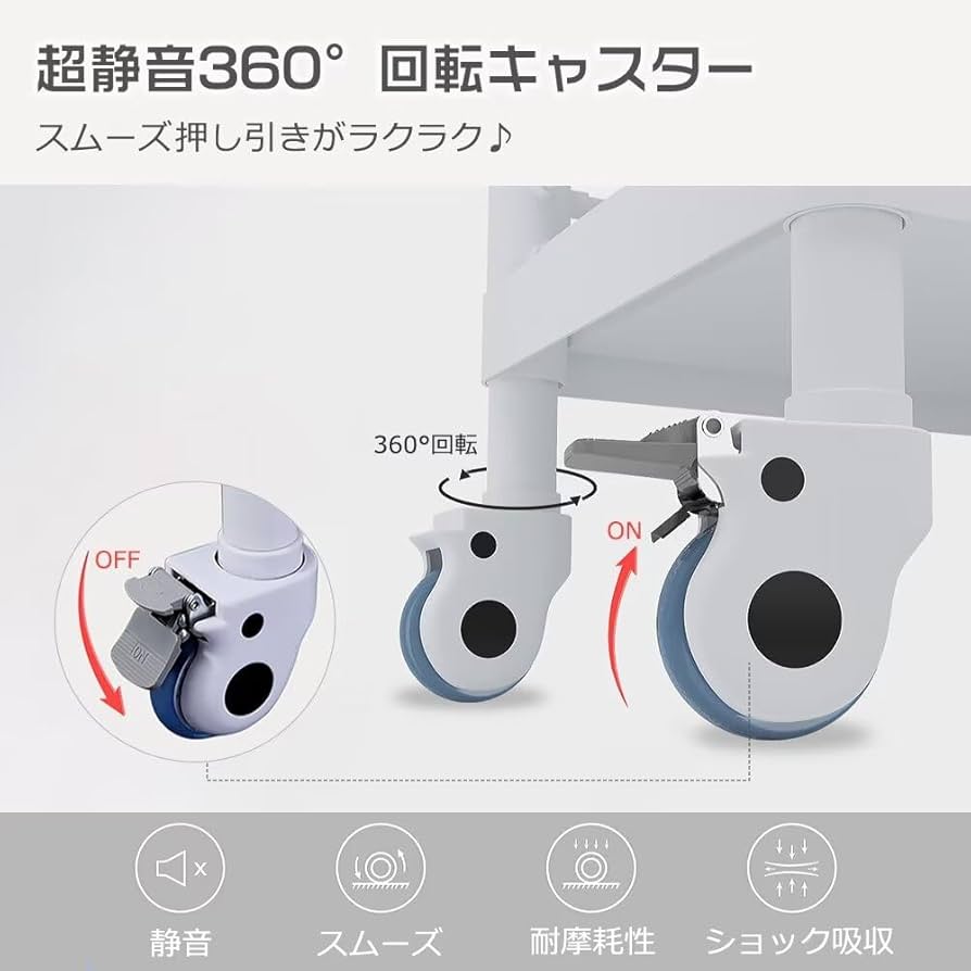 【特価】医療用ワゴン 医療用トロリー 3段 Sサイズ ABS素材 引き出し付 Amazon.co.jp: Tappros 医療用ワゴン 医療用トロリー 3段 S