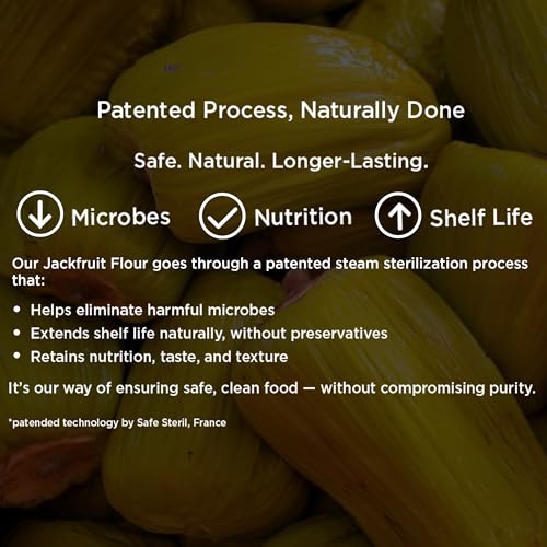 Image of Pure & Sure Green /Raw Jackfruit Flour (Atta) 500G | 100% Naturally Processed Kathal Atta | Gluten Free | No Preservatives & No Trans Fats | Helps Control Blood Sugar levels