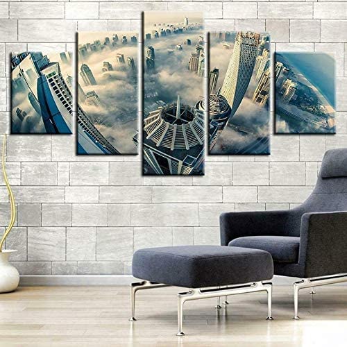 Décoration murale moderne tableau d'art mural en toile 5 pièces 100x50 cm