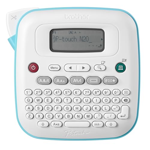 brother p-touch pt-n20 personal desktop label maker portable handheld and prints p-touch btag  12mm wide color personalized label tapes