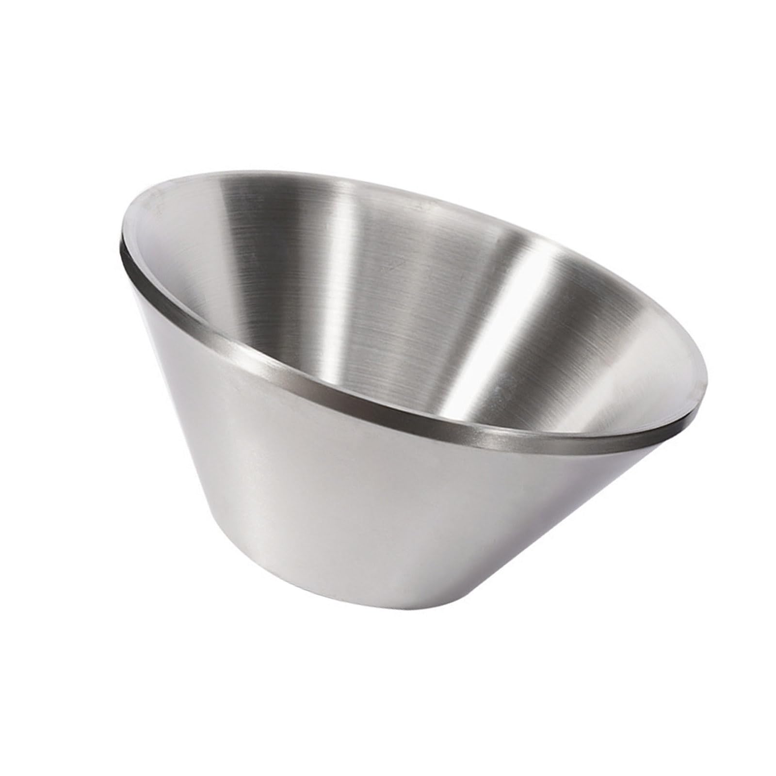 CRFFZ Layer Stainless Steels Bowl Antiscalding V Shape Mixing Salad Bowl Kitchen Serving for Restaurant Home Party V Shape Mixing Salad Stainless Steels Dessert Bowls