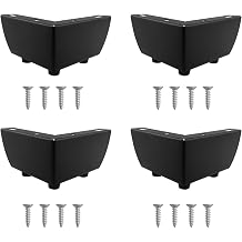 4PCS Black Metal Furniture Feet 2 Inch Heavy Furniture Replacement Feet Modern Furniture Legs with Screws for Cabinets Beds Sofas Dressing Table Legs, etc.
