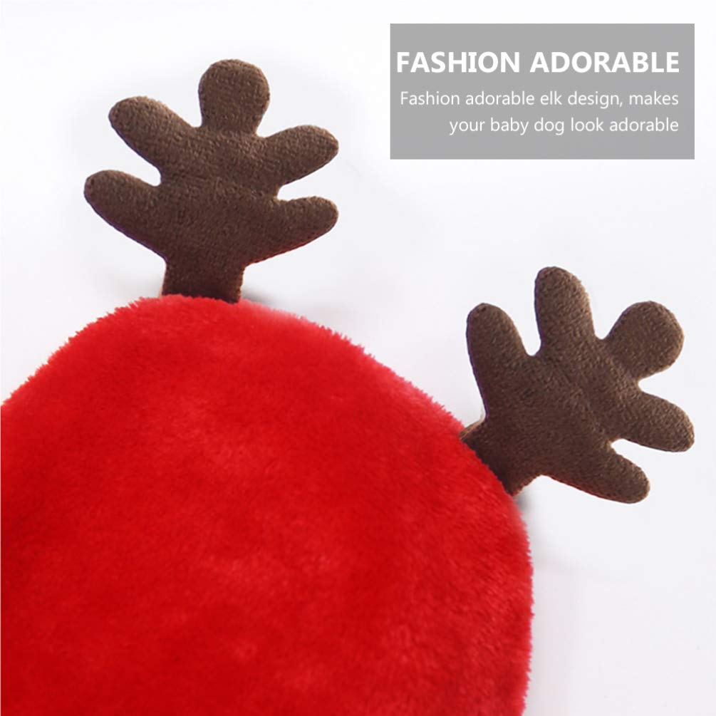 POPETPOP de Mascota Navide?a con Bufanda Dise?o de Reno Disfraz de Cosplay para Perro Sudadera con Capucha para Ropa para Navidad Disfraz de de Peluche de Navidad