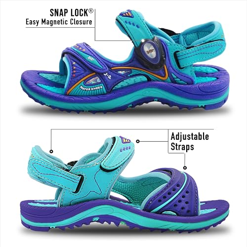 Image of Gold Pigeon Shoes Easy SNAP LOCK Outdoor Water Kids Toddler Sandals for Girls & Boys. Everyday, Vocation, Pool, Summer, Beach Essentials.