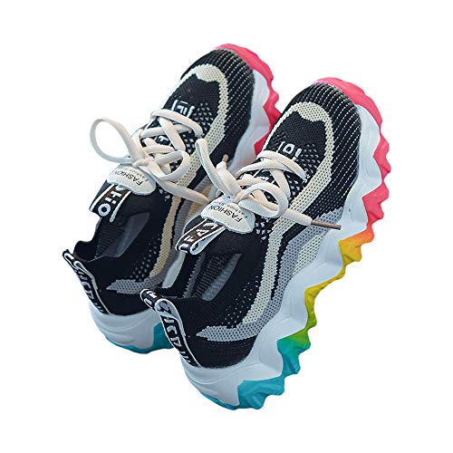 Image of Hopscotch Unisex-Baby Mesh Lace Up Athletic Shoes in Black Color