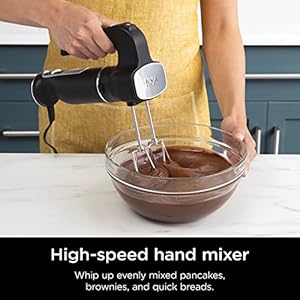 Ninja CI100C Foodi Power Mixer System Immersion Blender and HandMixer Combo, Black Ninja CI100C Foodi Power Mixer System Immersion Blender and HandMixer Combo Black