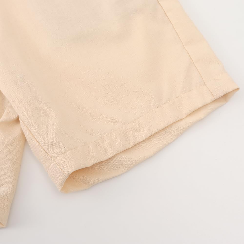 Spring&Gege Boys Linen Shorts Casual Pull-On Elastic Waist Drawstring Summer Beach Shorts - Image 7