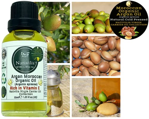 Nativilis Organic Argan Oil Moroccan (Argania spinosa) Hair, Face & Skin, Natural Cold Pressed Carrier Oil, Pure & Natural - Image 4