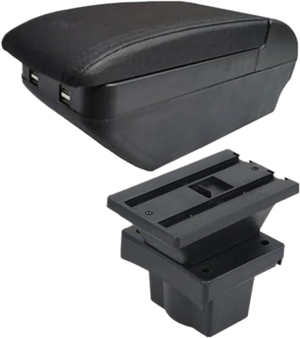 Console Storage Box For Skoda For Octavia 2005-2012 Armrest Box Car Storage Interior Dedicated Retrofit Accessories(H All Black 4 USB)