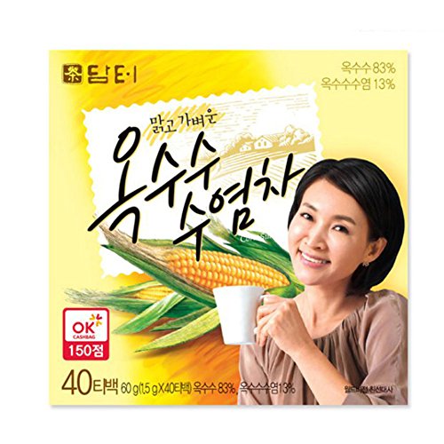 DAMTUH Korean Traditional Tea Corn Silk Tea - Caffeine-Free, 100% Pure Oriental Tea, 40 Bags