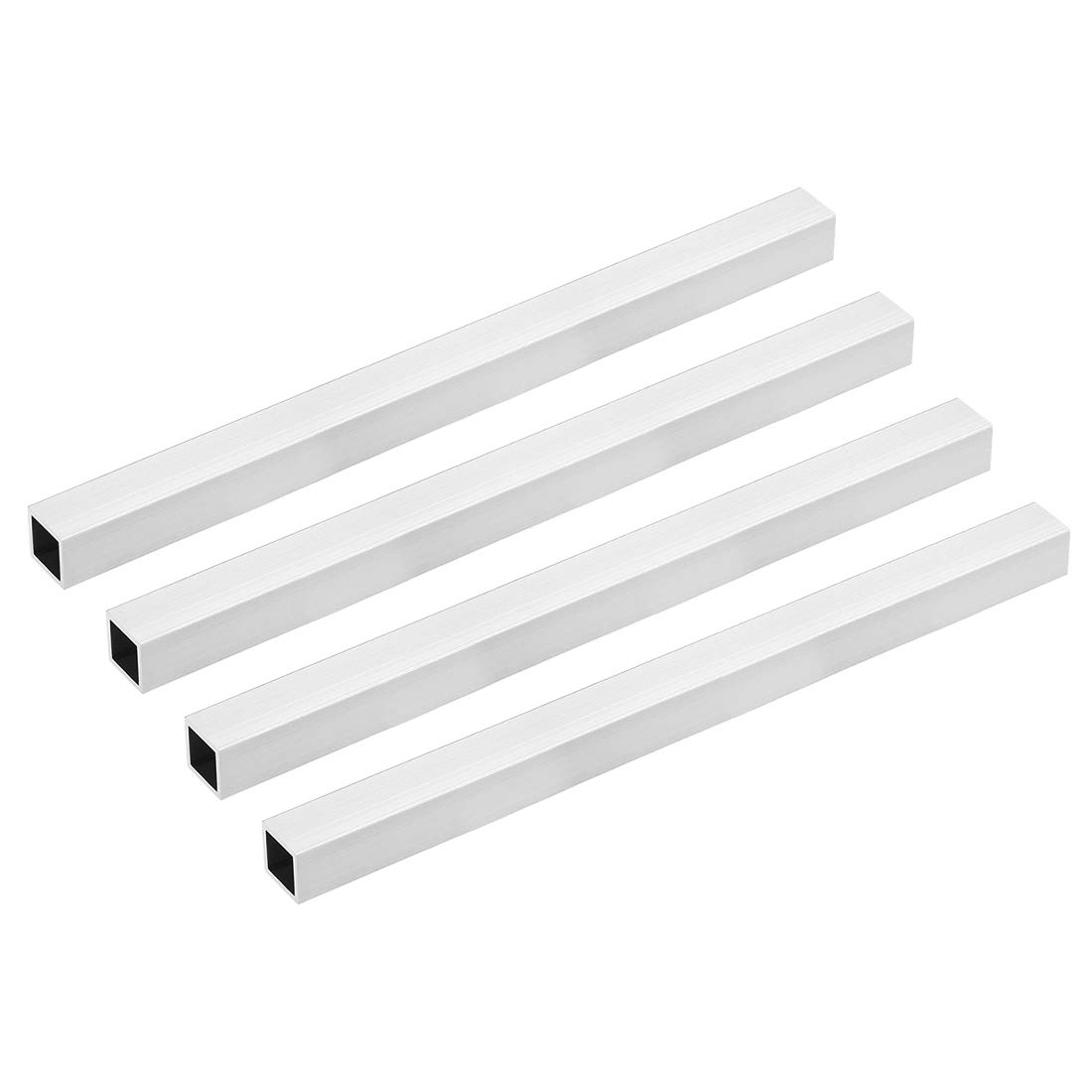 uxcell 6063 Aluminum Square Tube, 20mmx20mmx1.2mm Wall Thickness 300mm Length Seamless Straight Pipe Tubing 4 Pcs