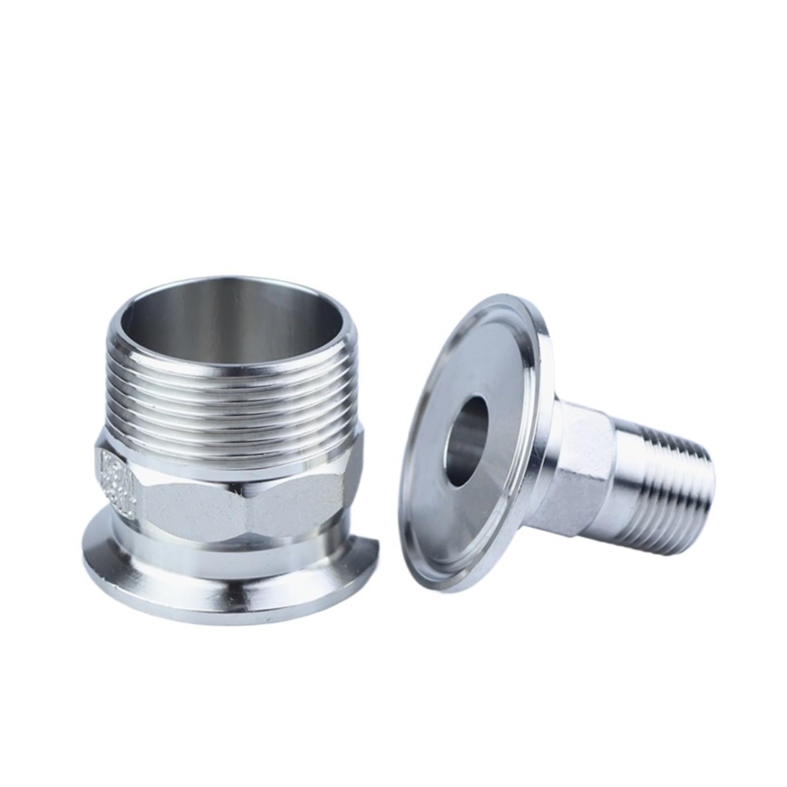AARTERZZA DN10 x Ferrule 25.4 304 Stainless Steel Tri Clamp Hexagon BSPT Male Threaded Ferrule Pipe Fitting