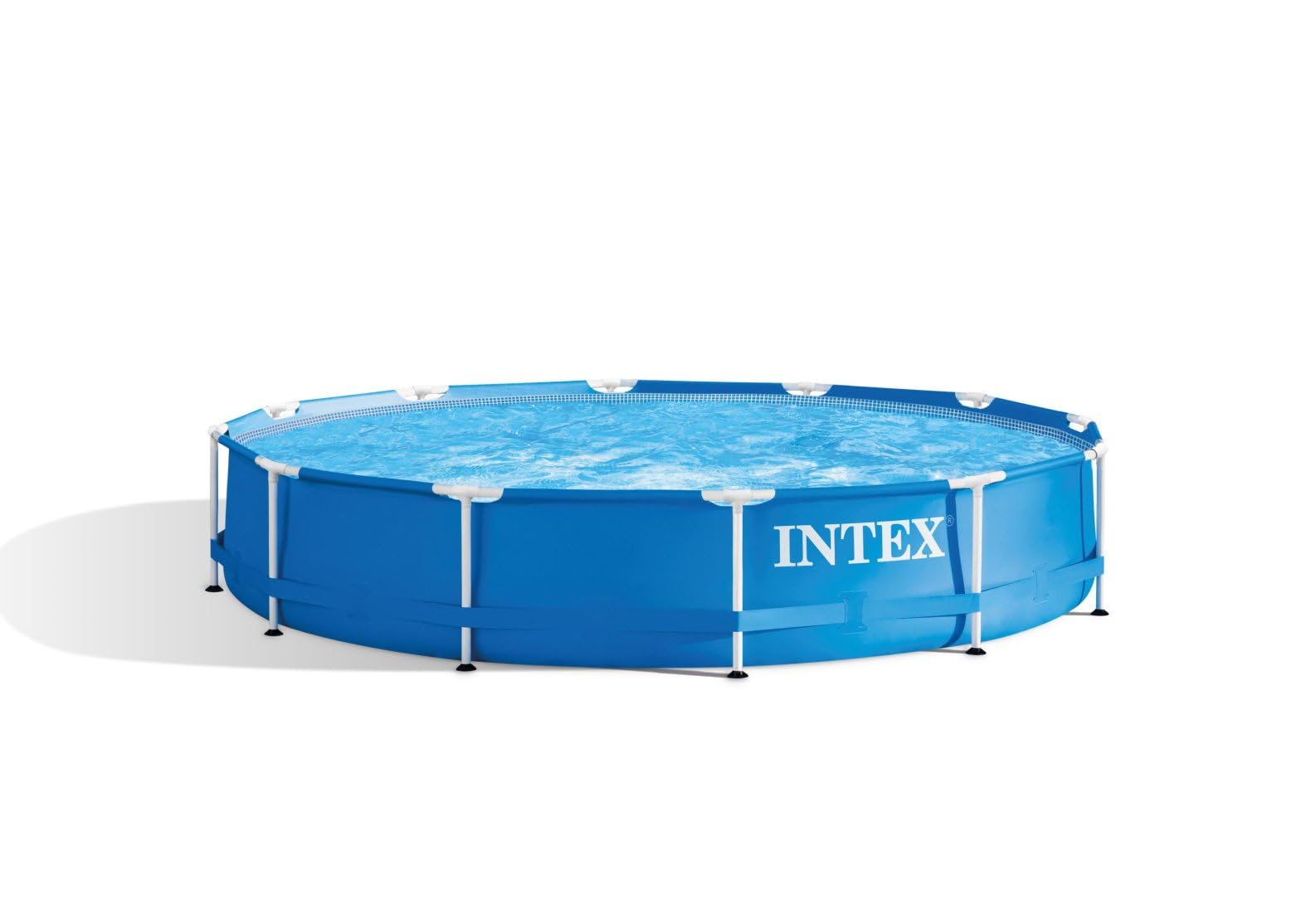 Intex 28210NP - Piscina Con Telaio In Metallo, 366 X 76 Cm, Colore: Blu-image