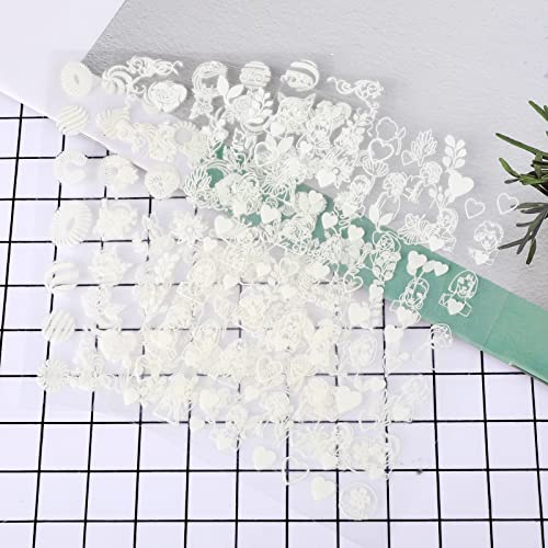 Qpout Adesivi per Unghie Luminosi, Decorazione per...