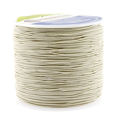 Mandala Crafts Cream Shirring Elastic Thread for Sewing Knitting Smocking and DIY Crafts - 87 Yards 0.6mm Fine Thin Stretch Thread for Sewing Machines