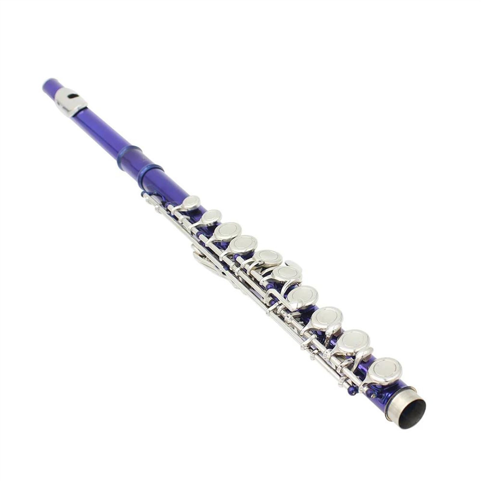 Flauta Transversal C De 16 Agujeros Cerrados, Instrumento De Flauta De Concierto De Cuproníquel Con Llave E Flauta Travesera Kit