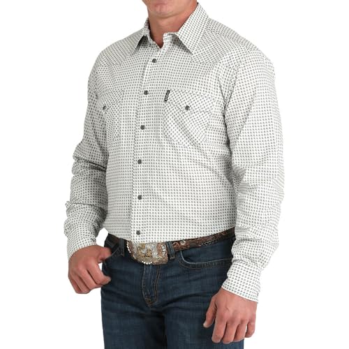 Cinch Men's Cream Print Modern Fit Shirt2