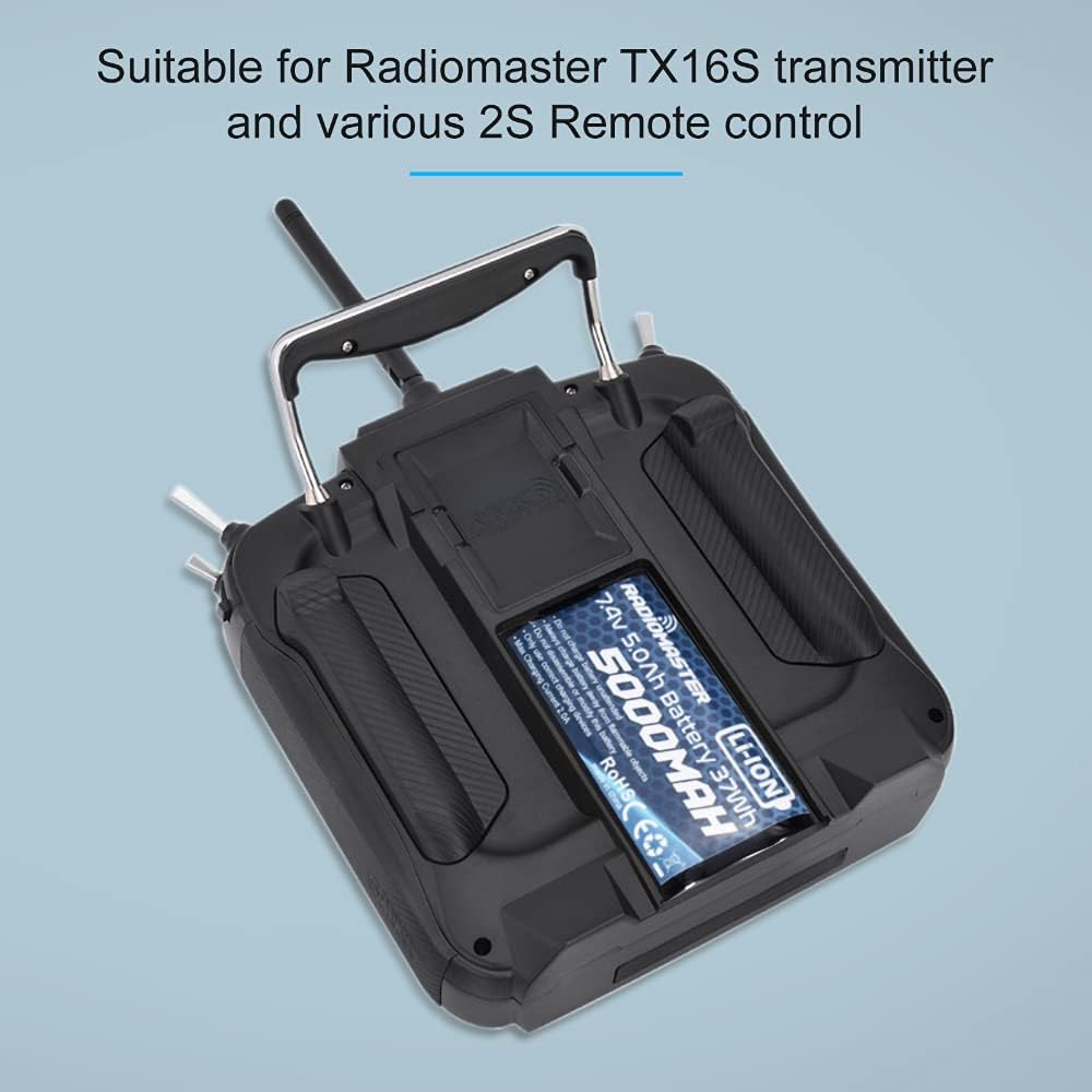 SoloGood RadioMaster TX16S Battery installed in a TX16S transmitter