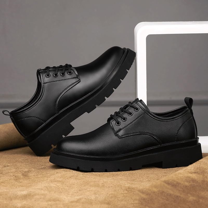 Men's Genuine Leather Dress Oxfords Fashion Business Casual Derby Prom Wedding Suit Shoes Comfort Walking Shoes2
