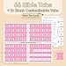 EssexWares - Pink Bible Tabs for Old and New Testament, 80 Large Print Tabs for Bible Study, Water-Resistant and Durable Bible Index Tabs for Women and Men - 1.7