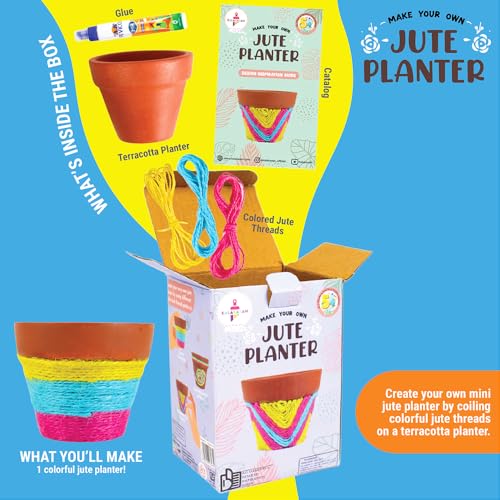 Image of Kalakaram Mini DIY Planter Making Craft Kit | DIY on the go | Perfect for Gifting | Birthday Gifting | Return Gift for Parties | Kids Aged 4,5,6,7