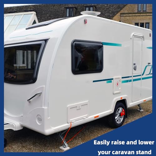 Olicky Wohnwagen Kurbel für Akkuschrauber, Verlängerung Kurbel Mit 19mm Nuss (3/4) für Kurbelstützen Länge 32cm, Geeignet für Wohnwagen und Wohnmobile