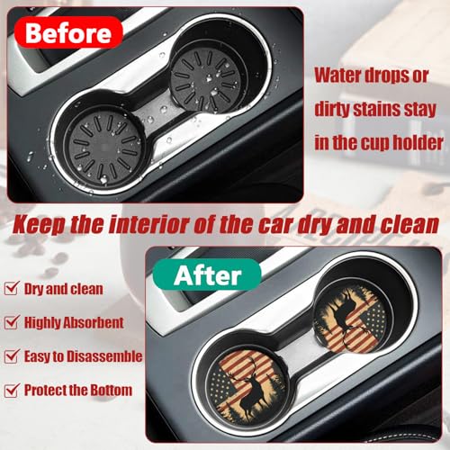 Portavasos de cerámica absorbente para coches 2 unidades miniatura 4