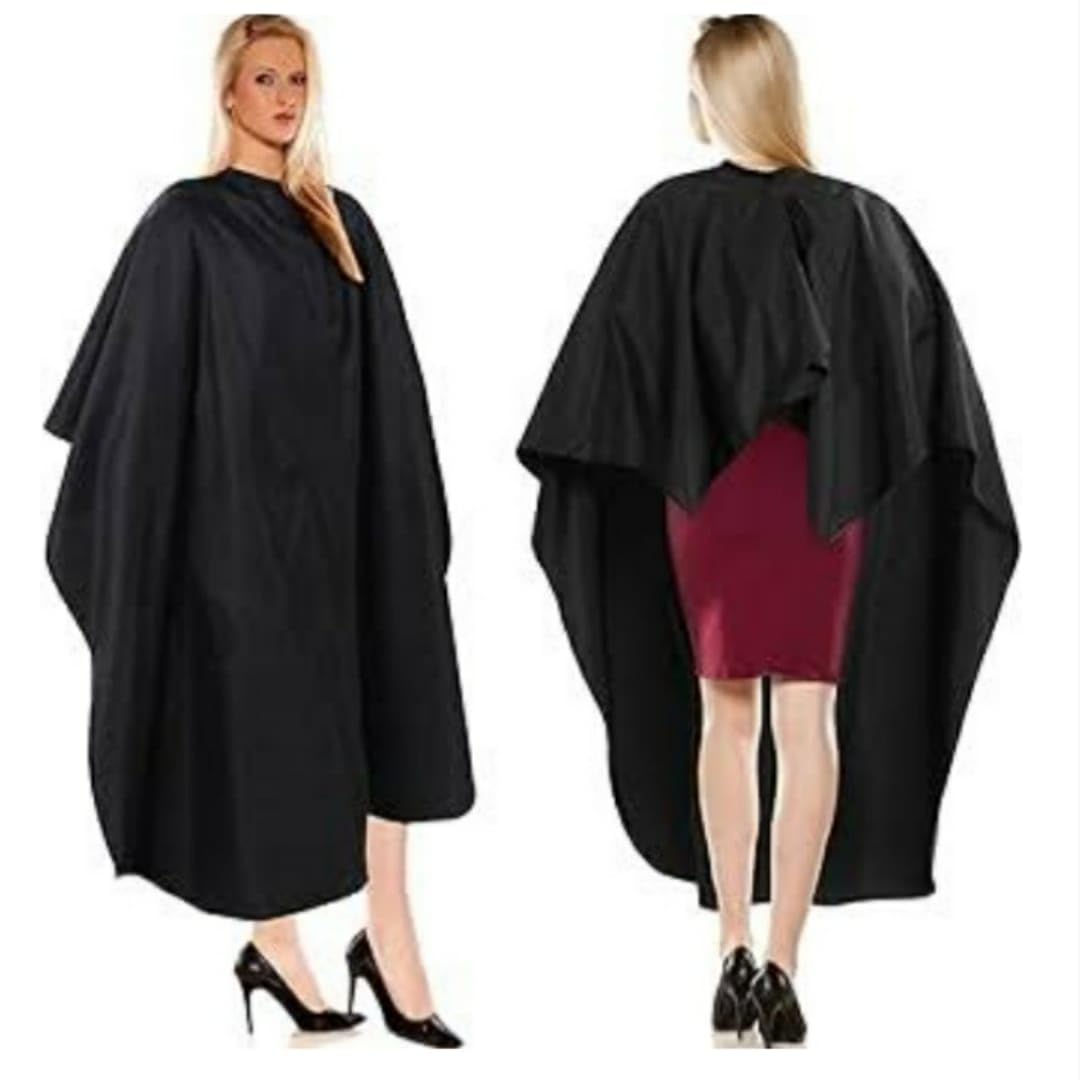 Professional Salon Hair Cutting Cape, Black Waterproof Styling Cape, Full Coverage Hairdressing Gown-image-27
