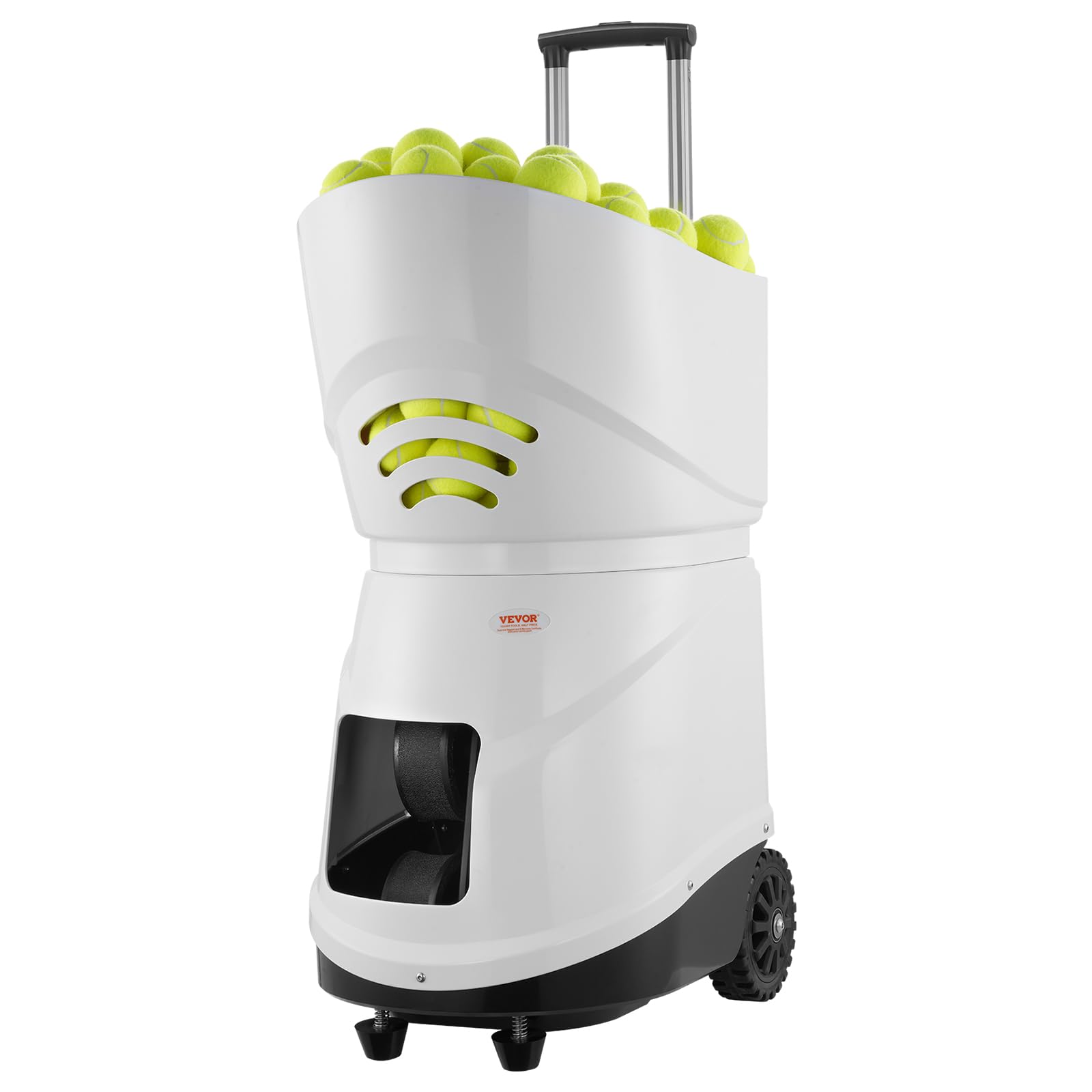 VEVOR Lancia Palline Tennis Automatico Portatile, Macchina per Palline da Tennis, Lanciatore 150 Palline, Trapano Multimodale 5 Motori, Oltre 2 Ore Gioco, Batteria Ricaricabile, Controllo Remoto App
